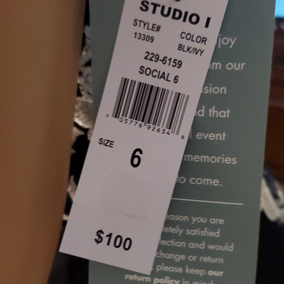 NWT Size 6 Studio New York Black & Ivy Lace Dress - Picture 8 of 9